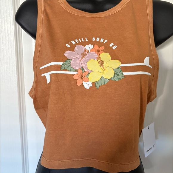 O'Neill Tops - O'Neill Women's Tan Floral Tank Top